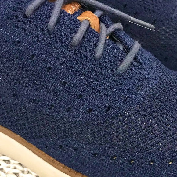 Cole Haan Zerogrand Knit Wingtip Oxfords Navy